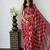 Red Color Mirror Work  Satin Silk Saree