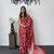 Red Color Mirror Work  Satin Silk Saree