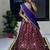 Brown Womens Zari Weaving Work Lehenga Choli Set