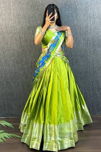 Green Stylish Lehenga Choli Set
