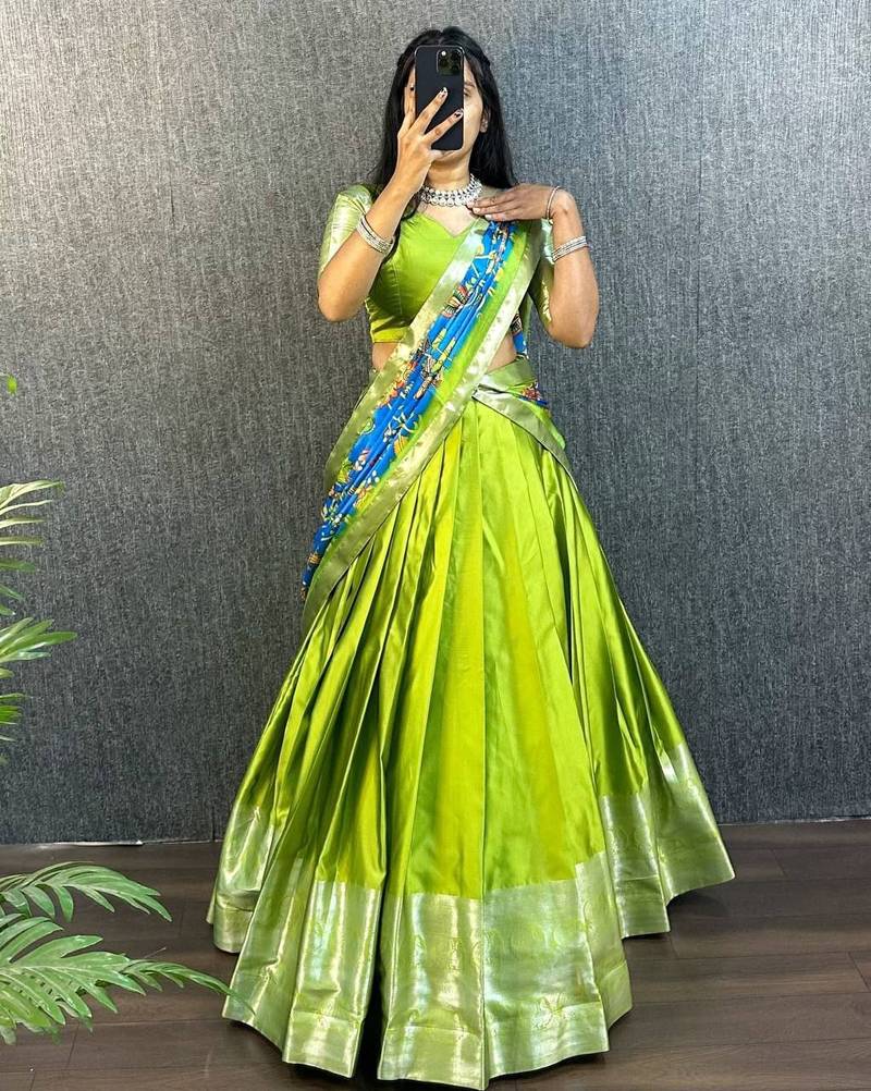 Green Stylish Lehenga Choli Set