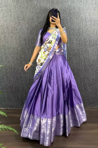 Lavendar Stylish Lehenga Choli Set