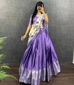 Lavendar Stylish Lehenga Choli Set