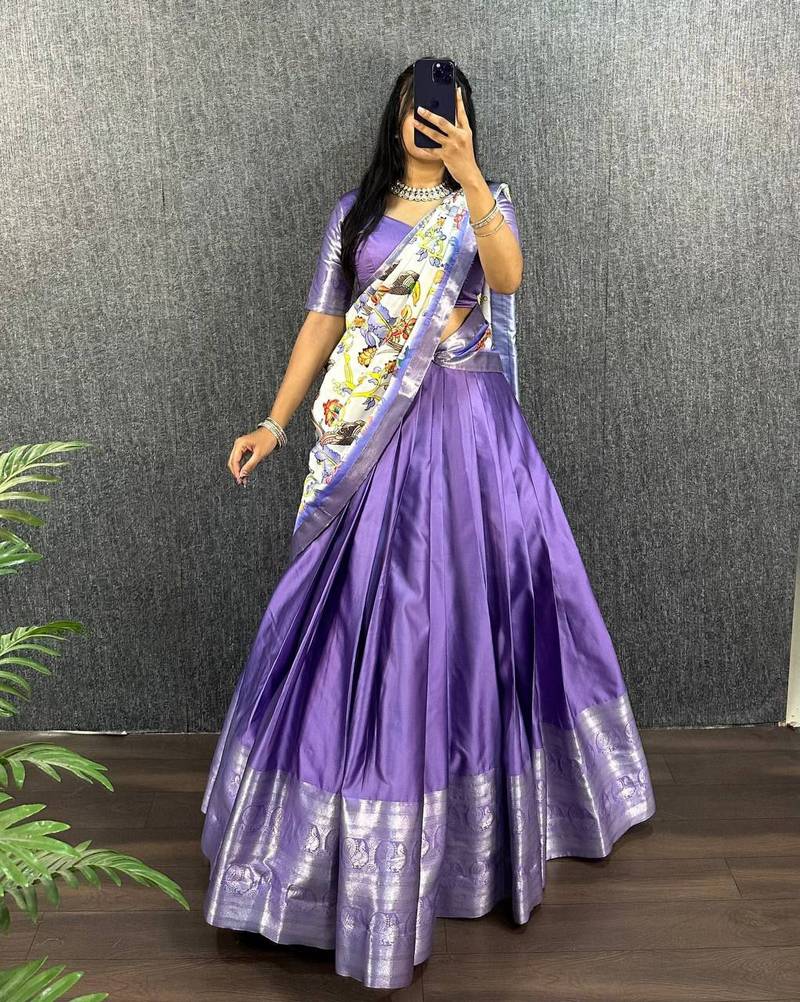 Lavendar Stylish Lehenga Choli Set