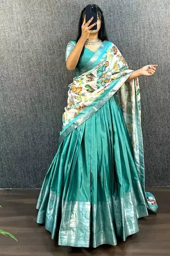Teal Stylish Lehenga Choli Set
