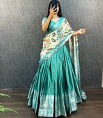 Teal Stylish Lehenga Choli Set