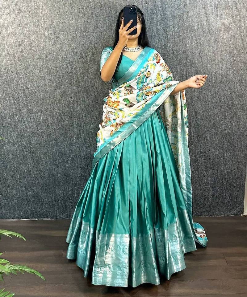 Teal Stylish Lehenga Choli Set