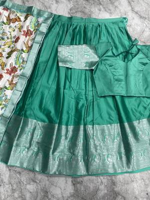 Teal Stylish Lehenga Choli Set 2
