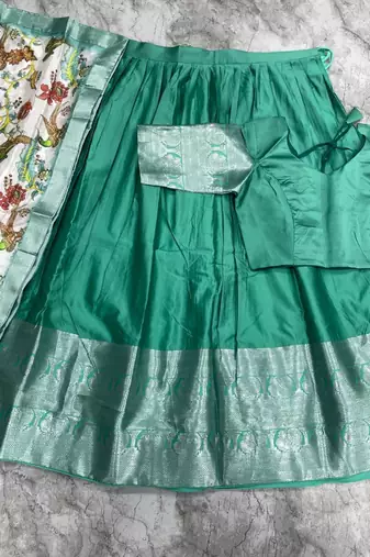 Teal Stylish Lehenga Choli Set