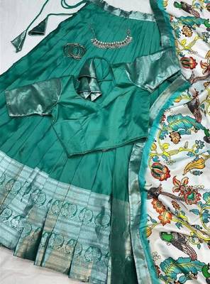 Teal Stylish Lehenga Choli Set 3