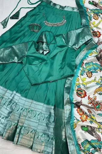 Teal Stylish Lehenga Choli Set