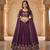 Wine Womens designer Lehenga Choli with Embroidered Dupatta