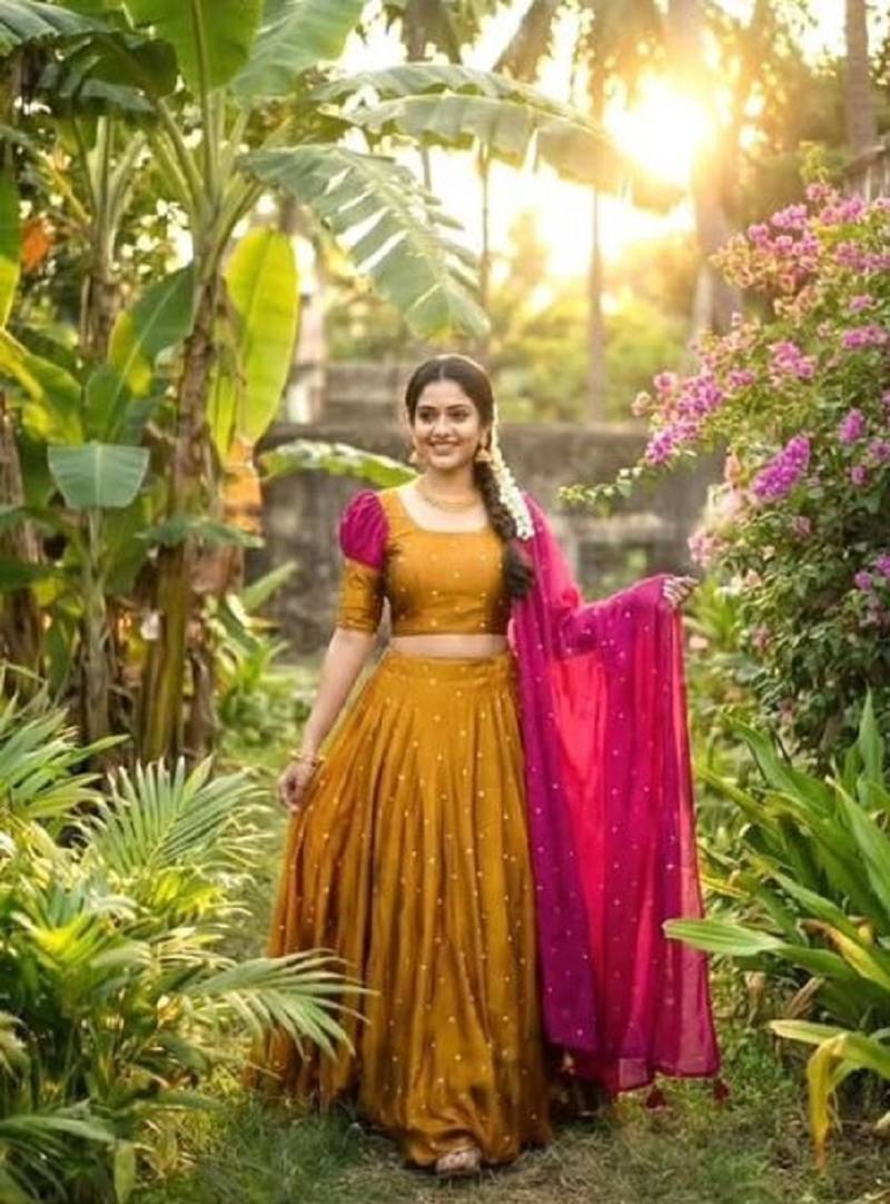 Pink Womens Festive Season Designer Lehenga Choli Set