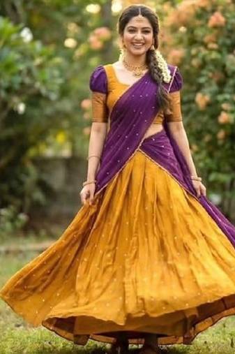 Wine Womens Festive Season Designer Lehenga Choli Set