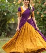 Wine Womens Festive Season Lehenga Choli Set