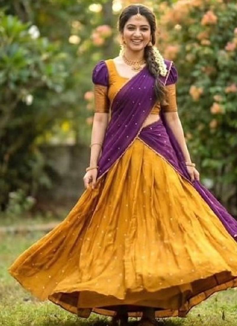 Wine Womens Festive Season Designer Lehenga Choli Set