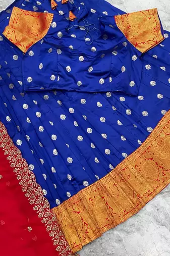 Blue Stylist South style Lehenga Choli Set