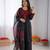 Women black reyon cotton thread work salwar suit