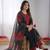 Women black reyon cotton thread work salwar suit