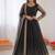 Women black net thread sequin anarkali suit