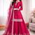 Women pink chinon silk thread sequin palazzo suit
