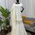 Women off white crepe silk thread sequin palazzo suit
