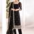 Women black georgette thread with sequin salwar suit
