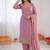 Women pink georgette thread with sequin salwar suit
