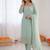 Women sea green georgette thread with sequin salwar suit