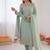Women sea green georgette thread with sequin salwar suit