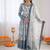 Women off white georgette thread with sequin anarkali suit