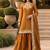 Women beige chnaderi silk thread with sequin palazzo suit