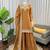 Women beige chnaderi silk thread with sequin palazzo suit