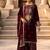 Women wine roman silk thread sequin salwar suit