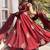 Women maroon fendy silk thread sequin palazzo suit