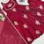 Women maroon fendy silk thread sequin palazzo suit