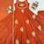 Women orange fendy silk thread sequin palazzo suit