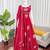 Women pink fendy silk thread sequin palazzo suit
