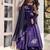Women violet fendy silk thread sequin palazzo suit