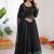 Women black georgette thread sequin palazzo suit