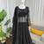 Women black georgette thread sequin palazzo suit