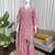 Women light pink crepe silk thread sequin farshi salwar suit