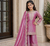 light pink embroidered silk girls sharara set
