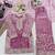 light pink embroidered silk girls sharara set