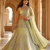 GREEN BUTTERFLY NET PARTY WEAR EMBROIDERY LEHNGHA CHOLI 
