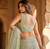 GREEN BUTTERFLY NET PARTY WEAR EMBROIDERY LEHNGHA CHOLI 