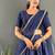 Navy Blue Stylist South style Lehenga Choli Set