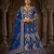 BLUE BUTTERFLY NET PARTY WEAR EMBROIDERY LEHNGHA CHOLI