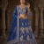 BLUE BUTTERFLY NET PARTY WEAR EMBROIDERY LEHNGHA CHOLI