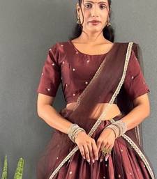 Brown Stylist South style Lehenga Choli Set